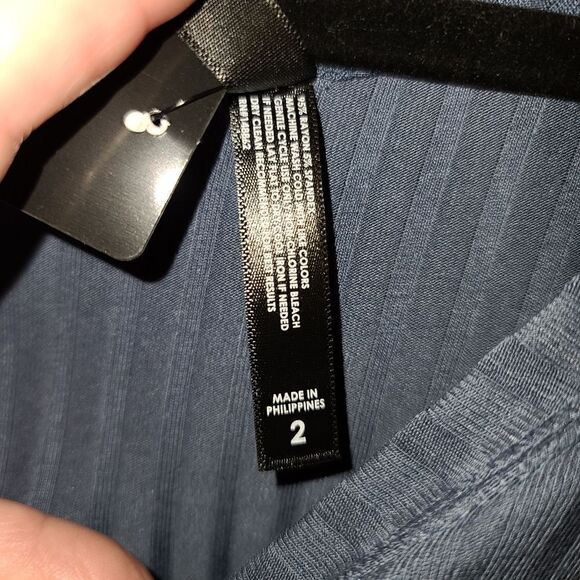 2X 18W 20W Blue Ribbed Dolman Sleeve Sleep Tee Pajama Top Breathable Torrid Boat - Picture 7 of 8